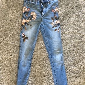Abercrombie jeans with flowers